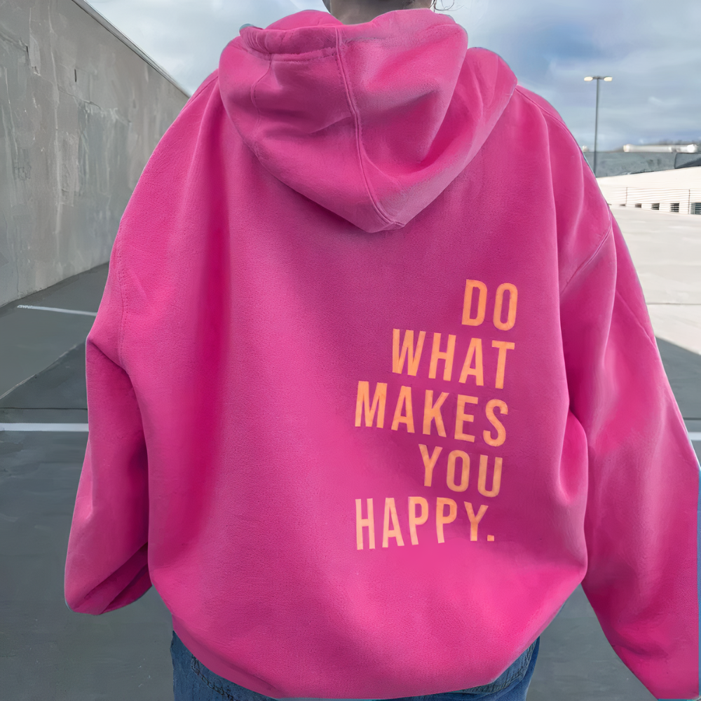 Kelita - レタープリント カジュアルフーディー