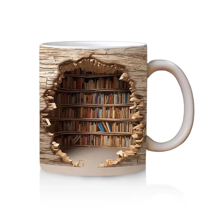 BookBrew -  3D図書館デザインマグカップ