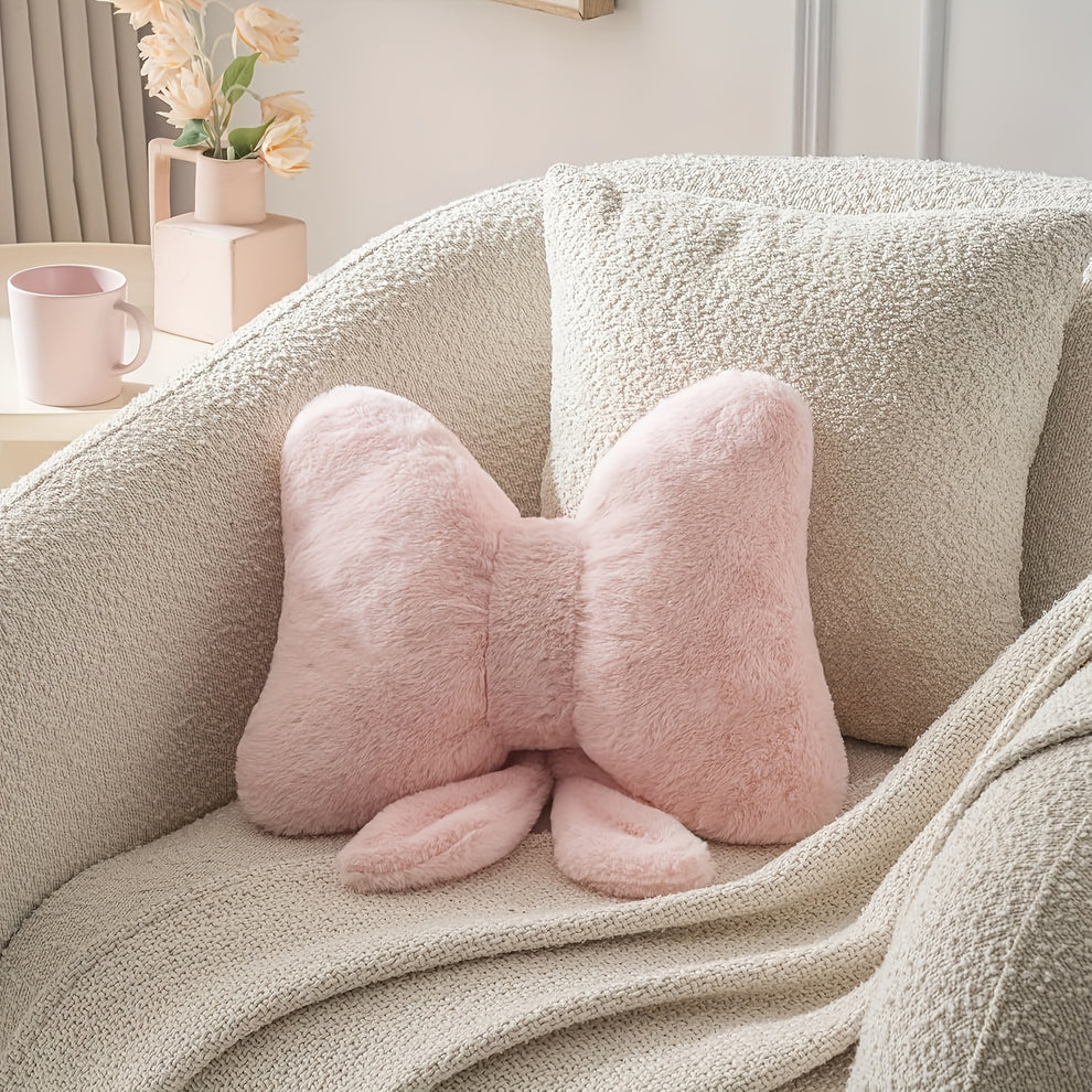 Pillowfort - 柔らかな装飾用リボン付きクッション