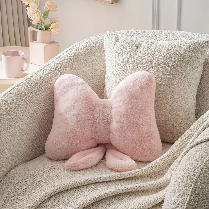 Pillowfort - 柔らかな装飾用リボン付きクッション