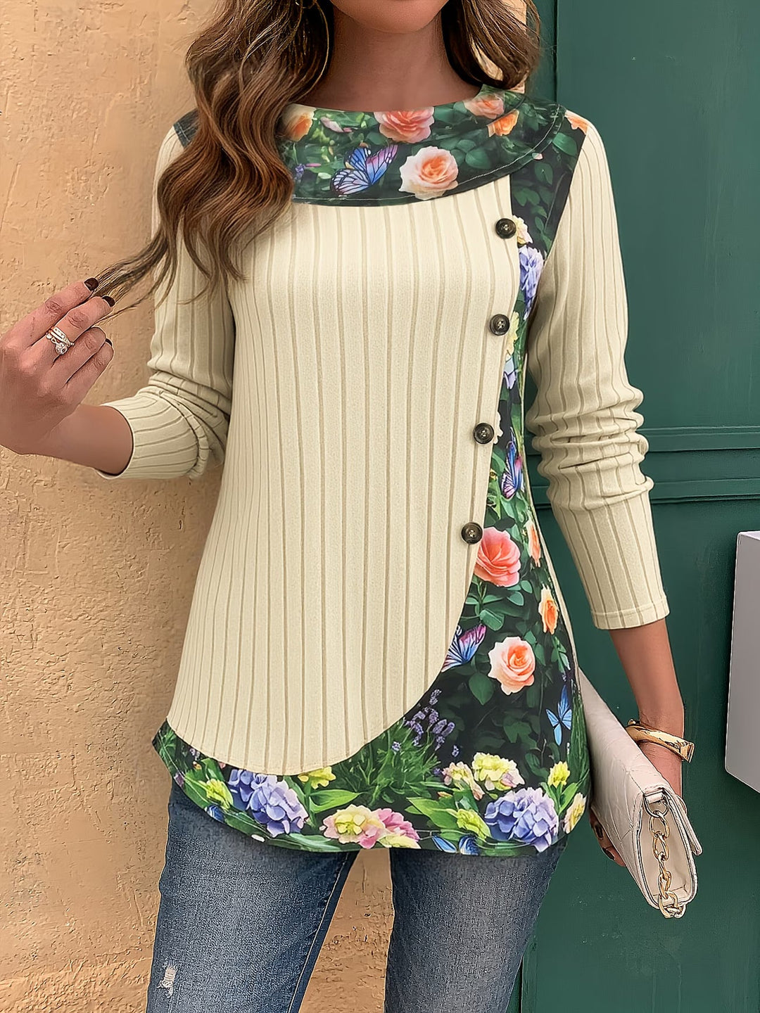 Lizeth - 長袖クルーネックTシャツ