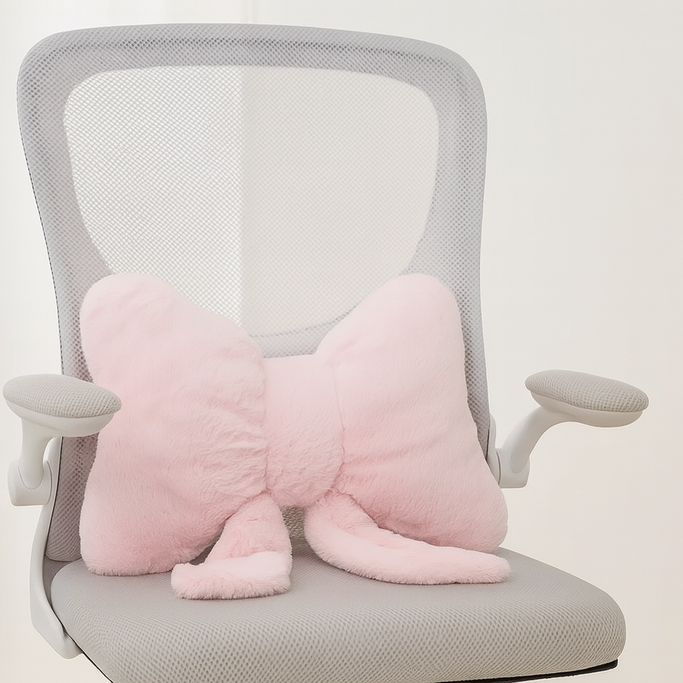 Pillowfort - 柔らかな装飾用リボン付きクッション