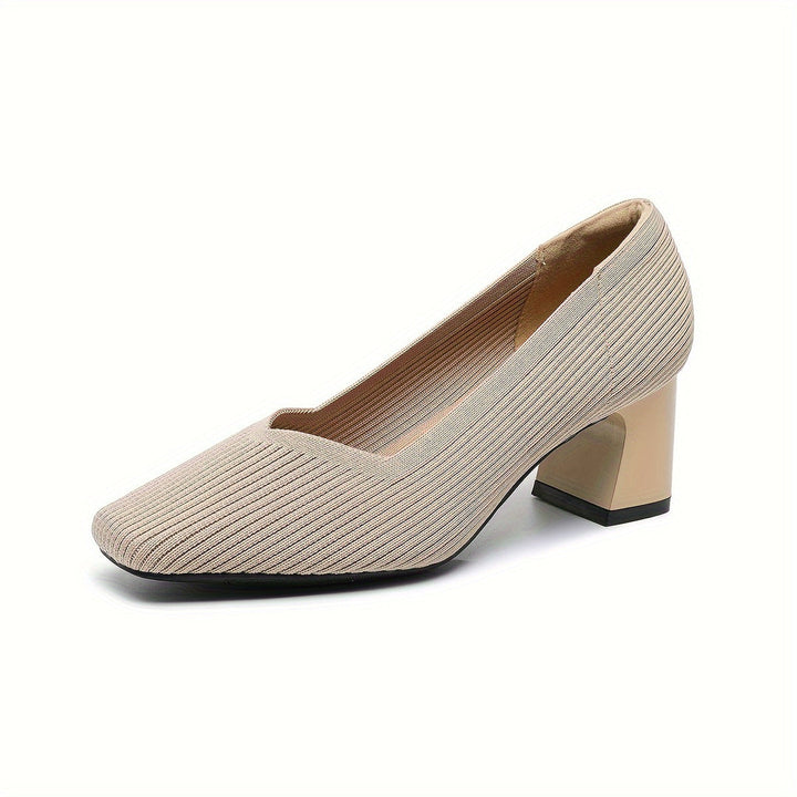 Joleen -  スタイリッシュなチャンキーヒールパンプス