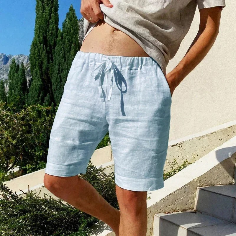 Gilchrist - 通気性のあるコットンリネンショートパンツ