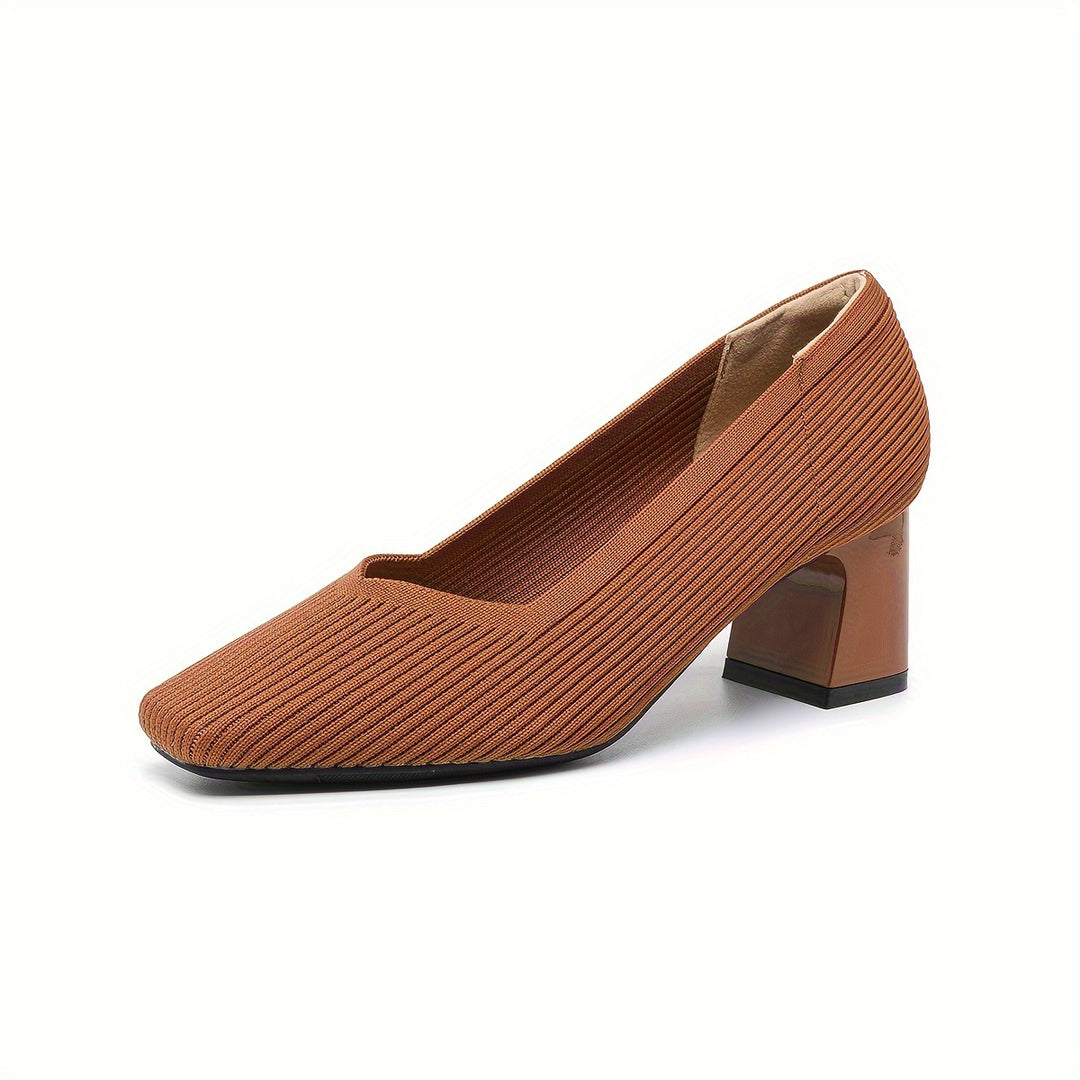 Joleen -  スタイリッシュなチャンキーヒールパンプス