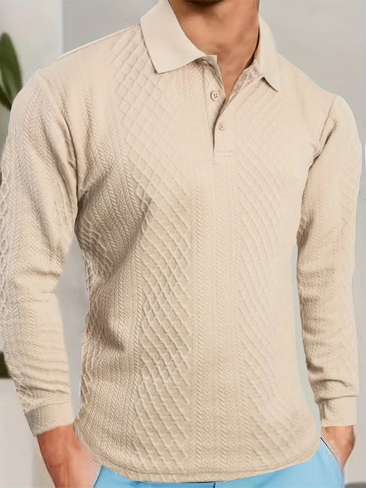 Benoit - リオール ジャカード襟付きテクスチャードTシャツ