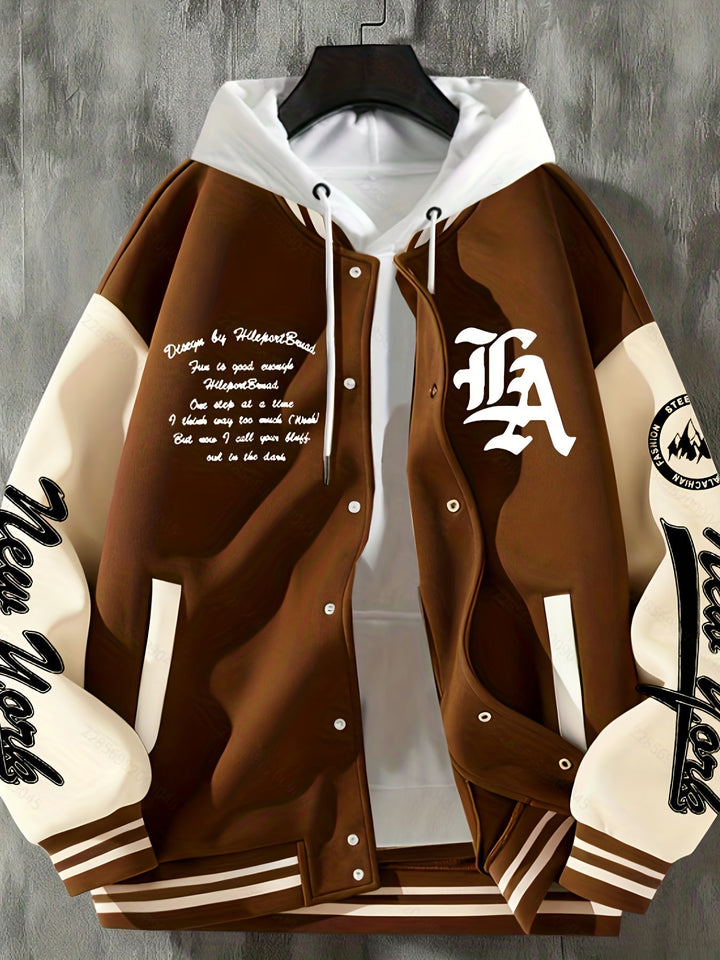 Steinke - フロントボタン付きベースボールジャケット