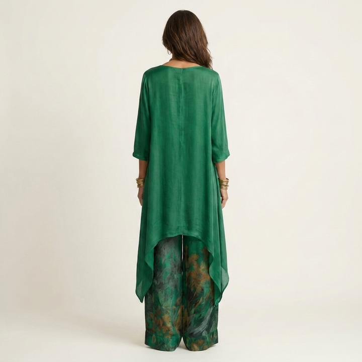 Ainan - アシンメトリーチュニックのツーピースセット