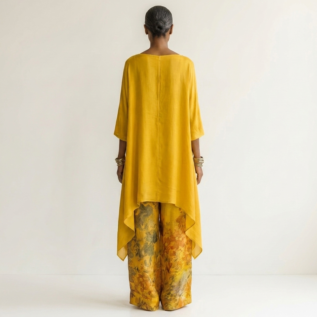 Ainan - アシンメトリーチュニックのツーピースセット