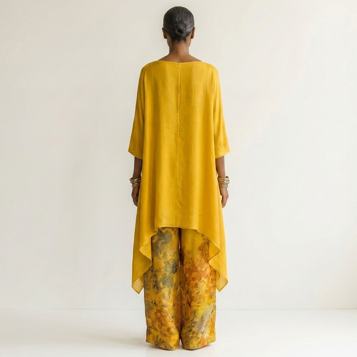 Ainan - アシンメトリーチュニックのツーピースセット