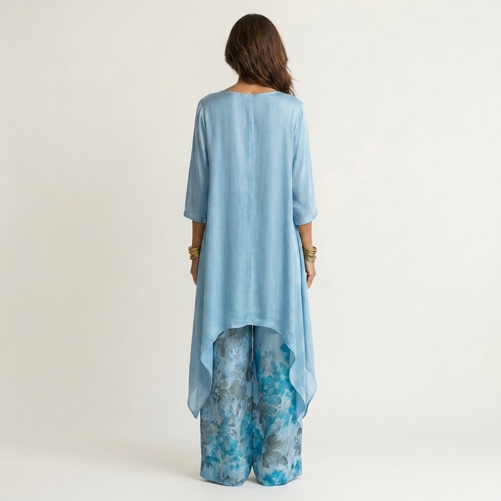 Ainan - アシンメトリーチュニックのツーピースセット