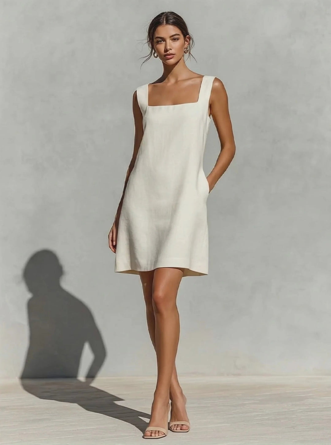 Loren - ノースリーブAラインミニドレス