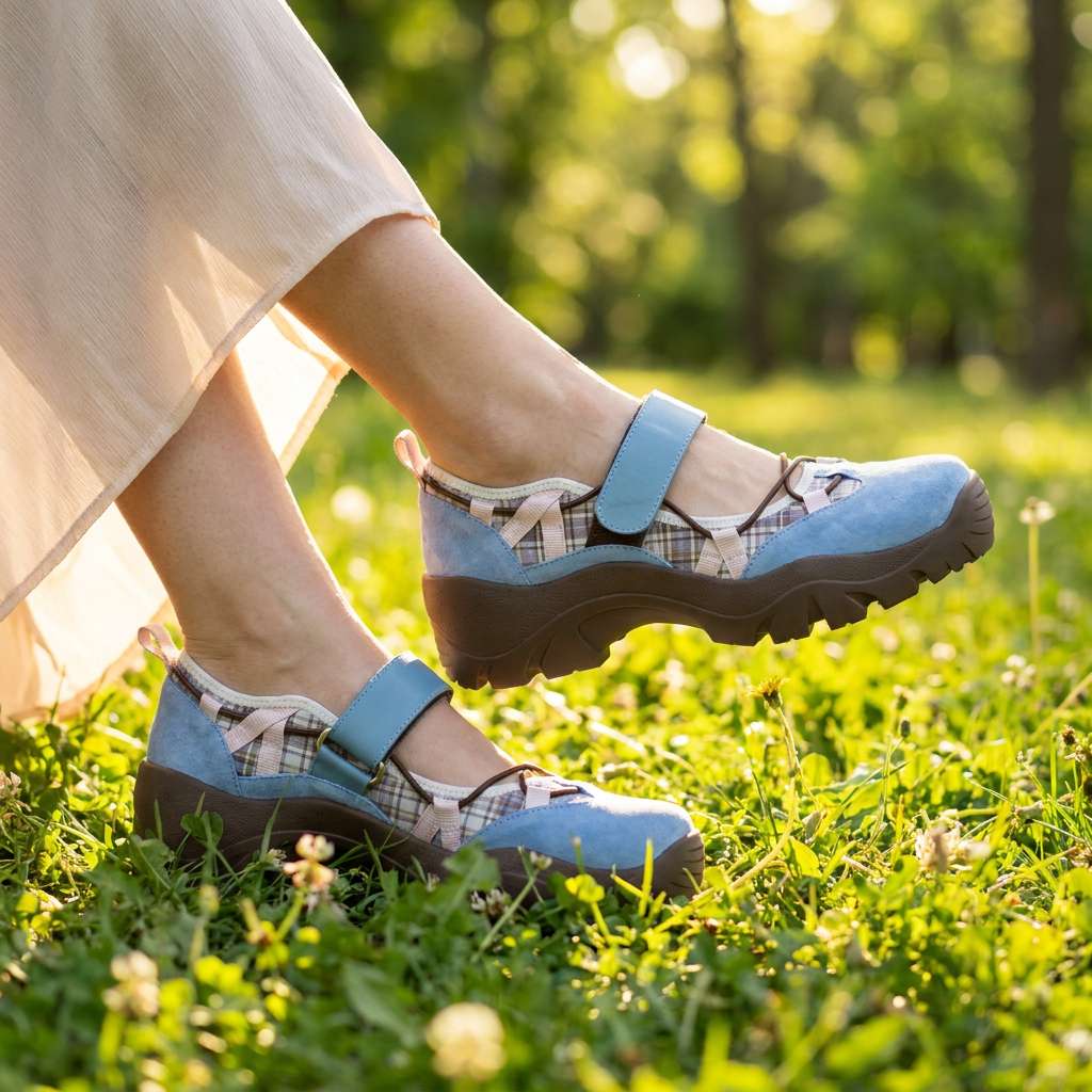 Vinilia - 調節可能なストラップ付きチャンキースニーカー