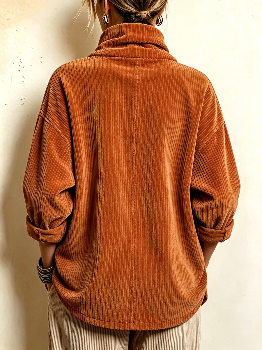 Sisuda  - アシンメトリーボタンアップコーデュロイジャケット