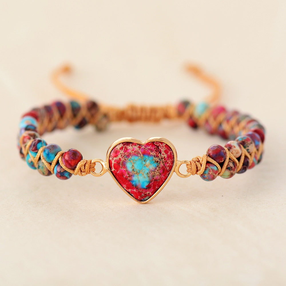 HeartBracelet -  情熱のハートジャスパーブレスレット