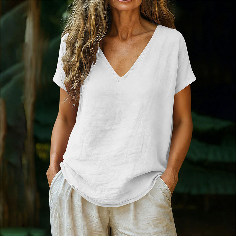 Norrah - VネックTシャツ