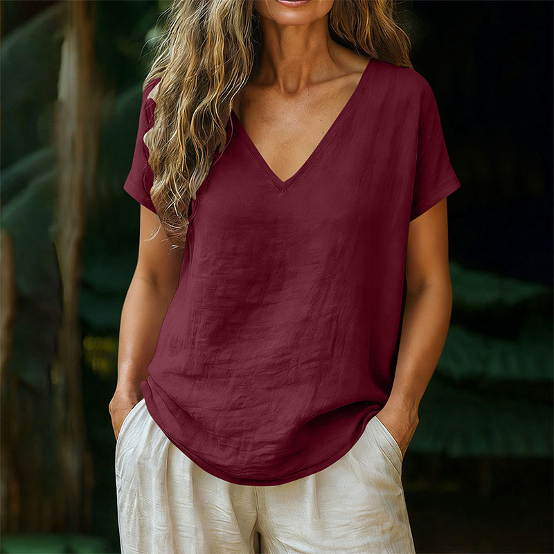 Norrah - VネックTシャツ