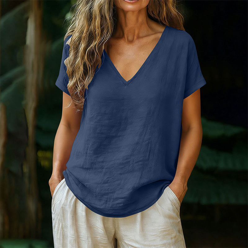 Norrah - VネックTシャツ
