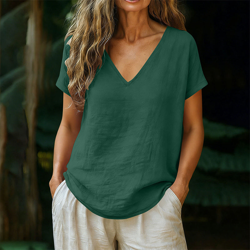 Norrah - VネックTシャツ