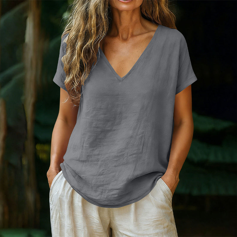 Norrah - VネックTシャツ